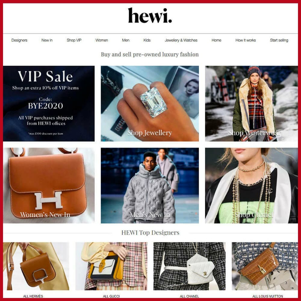 HEWI. Online Thrift Store