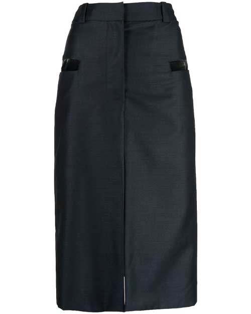 EFTYCHIA High-waist Wool-mohair Skirt