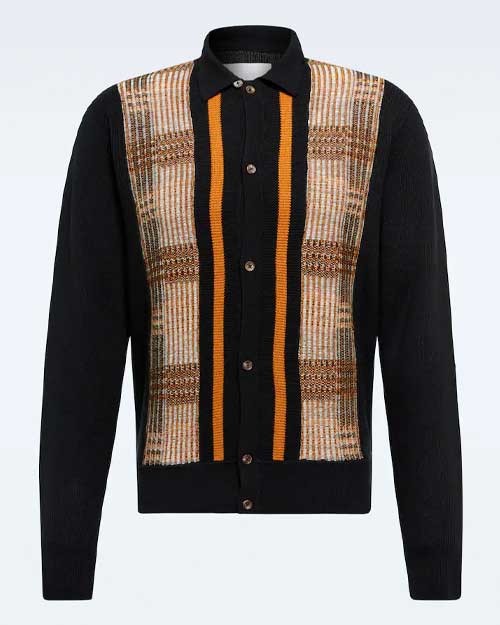 King & Tuckfield Striped Wool Cardigan