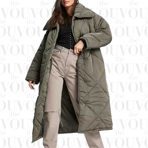 Japanese Slouchy Outwea ASOS DESIGN oversized hero quilted maxi coat
