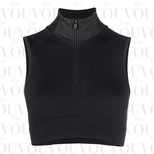Y-3 zipped cropped top