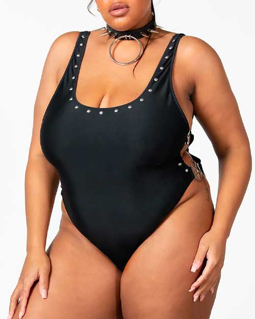 KILLSTAR Lilith Studded One Piece - best bathing suits