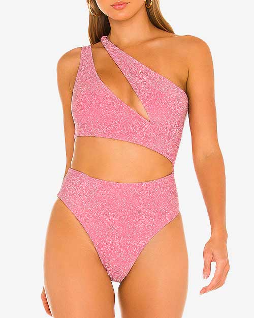 Revolve Tenzin Cut Out One Piece Swimsuit - best places to buy swimsuits - woman body woman top beach - where to buy swimsuits