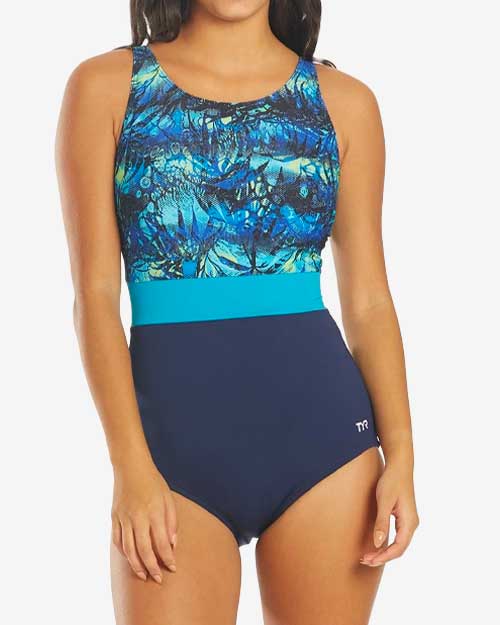 TYR Cabo Belted Controlfit Chlorine Resistant One Piece Swimsuit