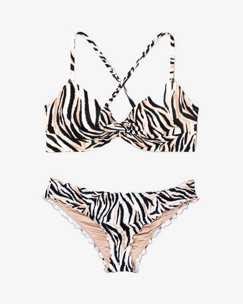 Target Ruffle Cheeky Zebra Print Bikinie
