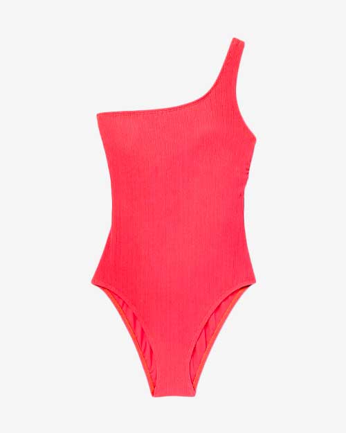 Target Textured One Shoulder One Piece Swimsuit - womens tankini