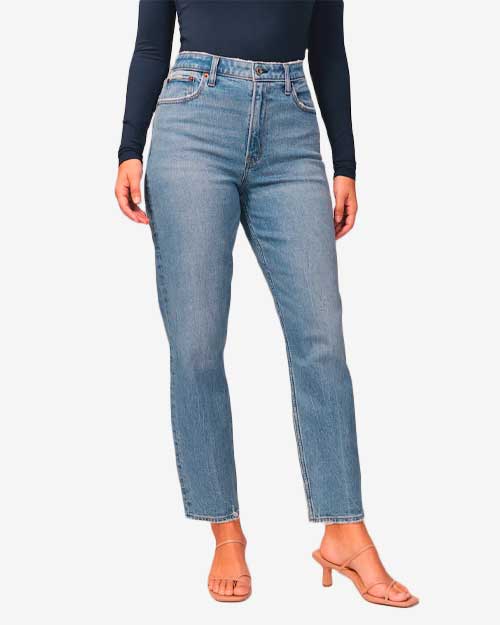 A&F Curve Love High Rise Mom Jeans