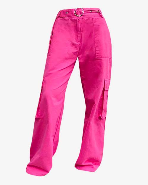 Bubblegum Pink Cargo Pants