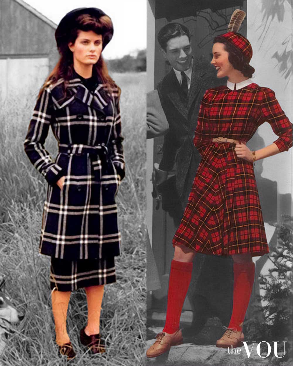 Tweeds & Plaids of 1940s fashion