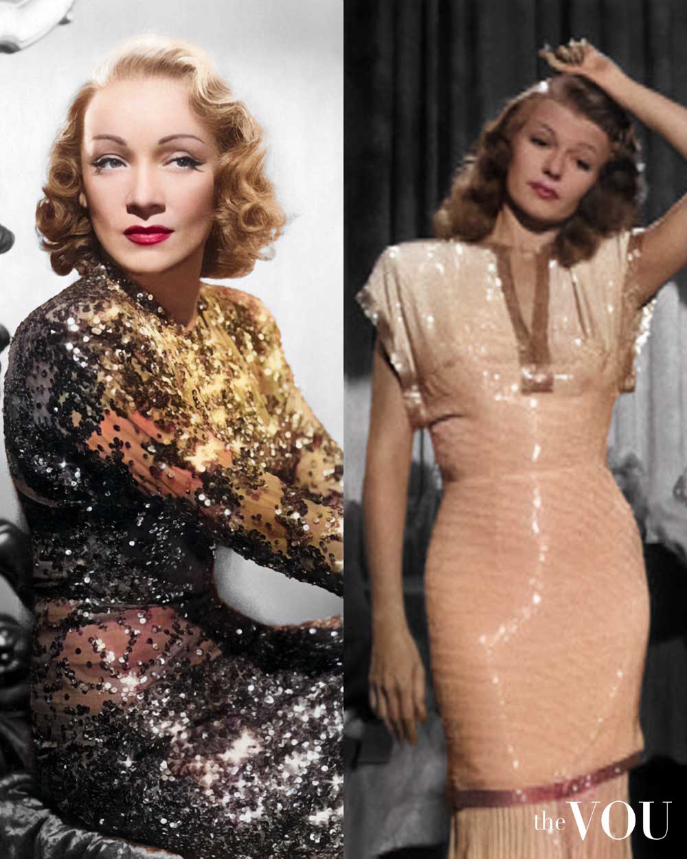 Sequins in the 1940s fashion