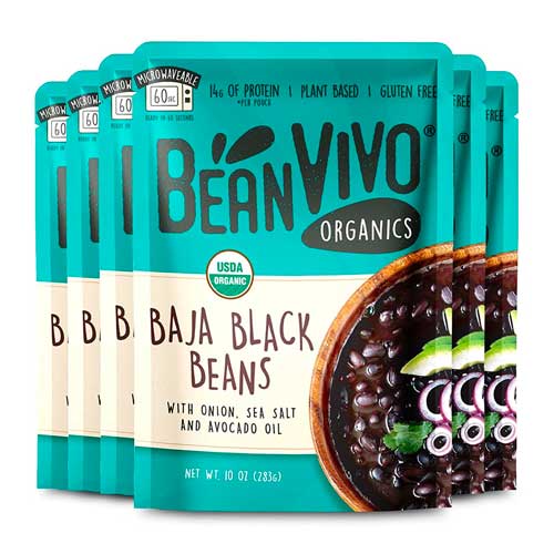 BeanVIVO Organic Baja Black Beans 6 Pack