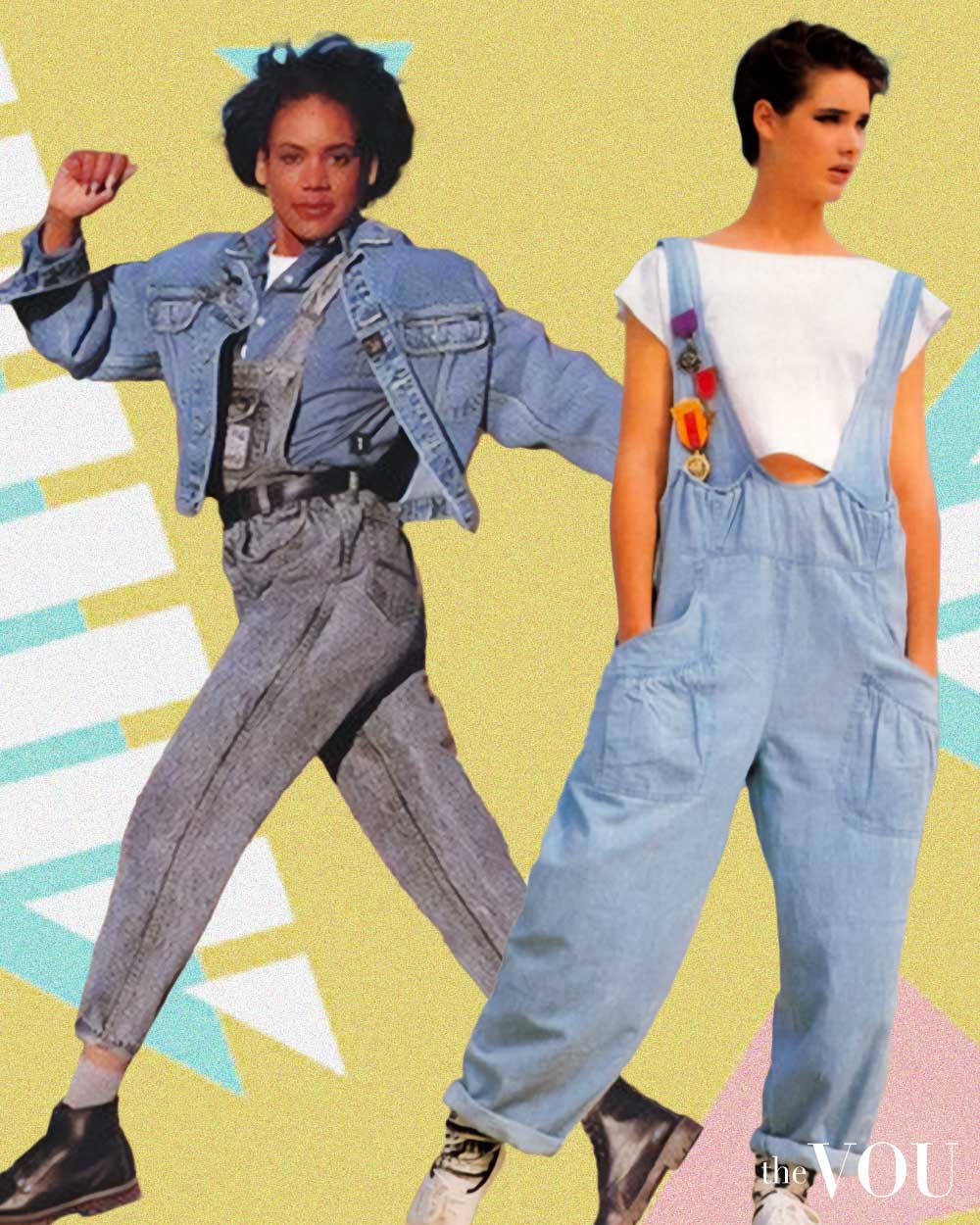 Denim Overalls of the 80s fashion