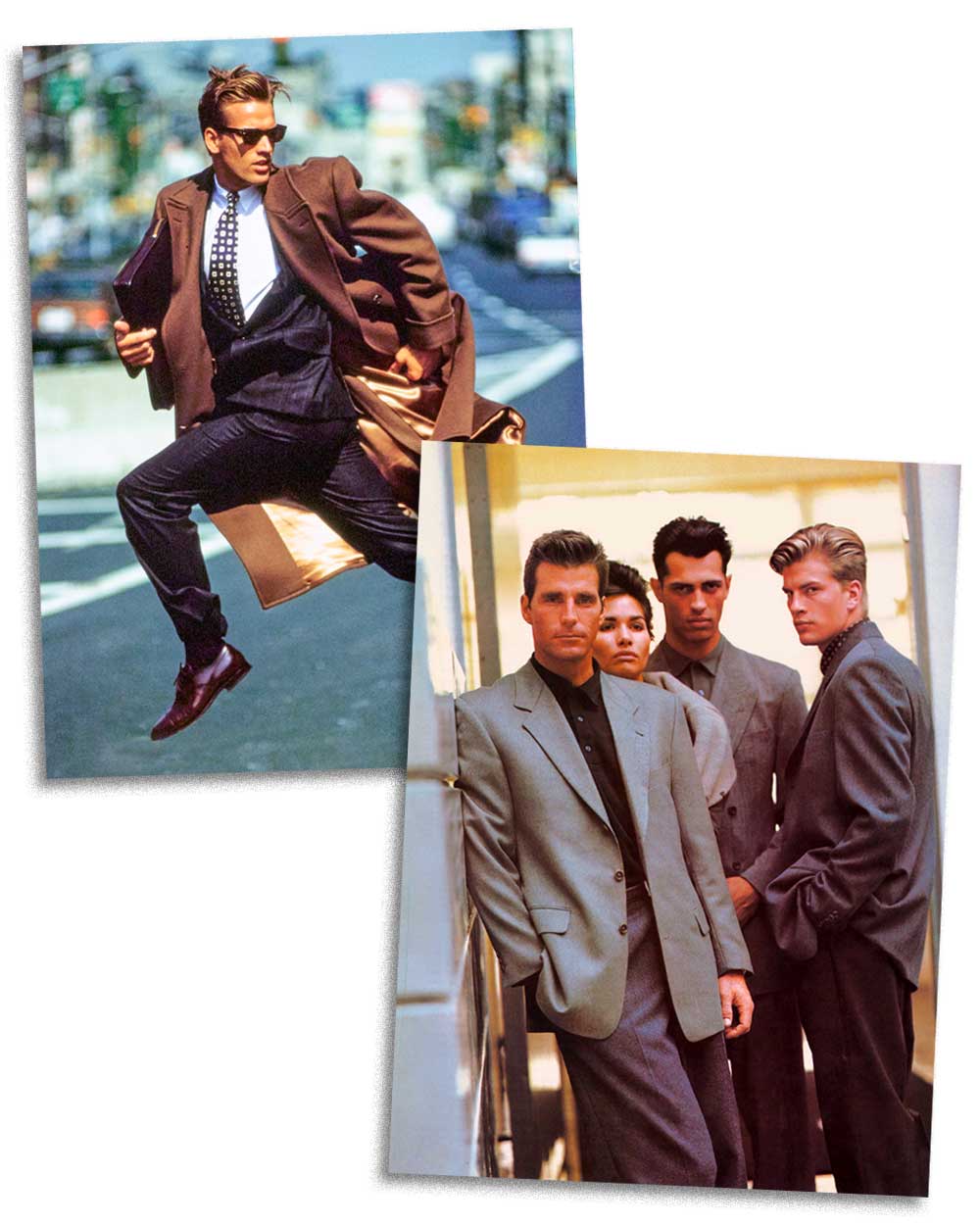 Power dressing in the 80s fashion for men
