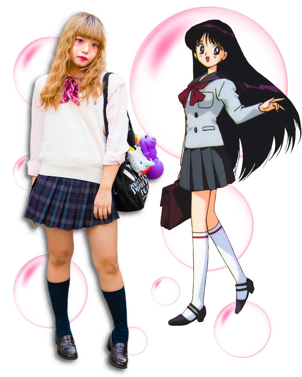 School Student 90s Anime Aesthetic