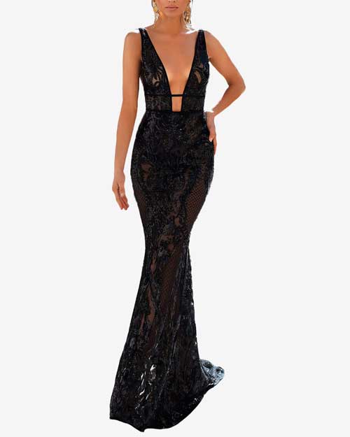 Alamour The Label black evening gown