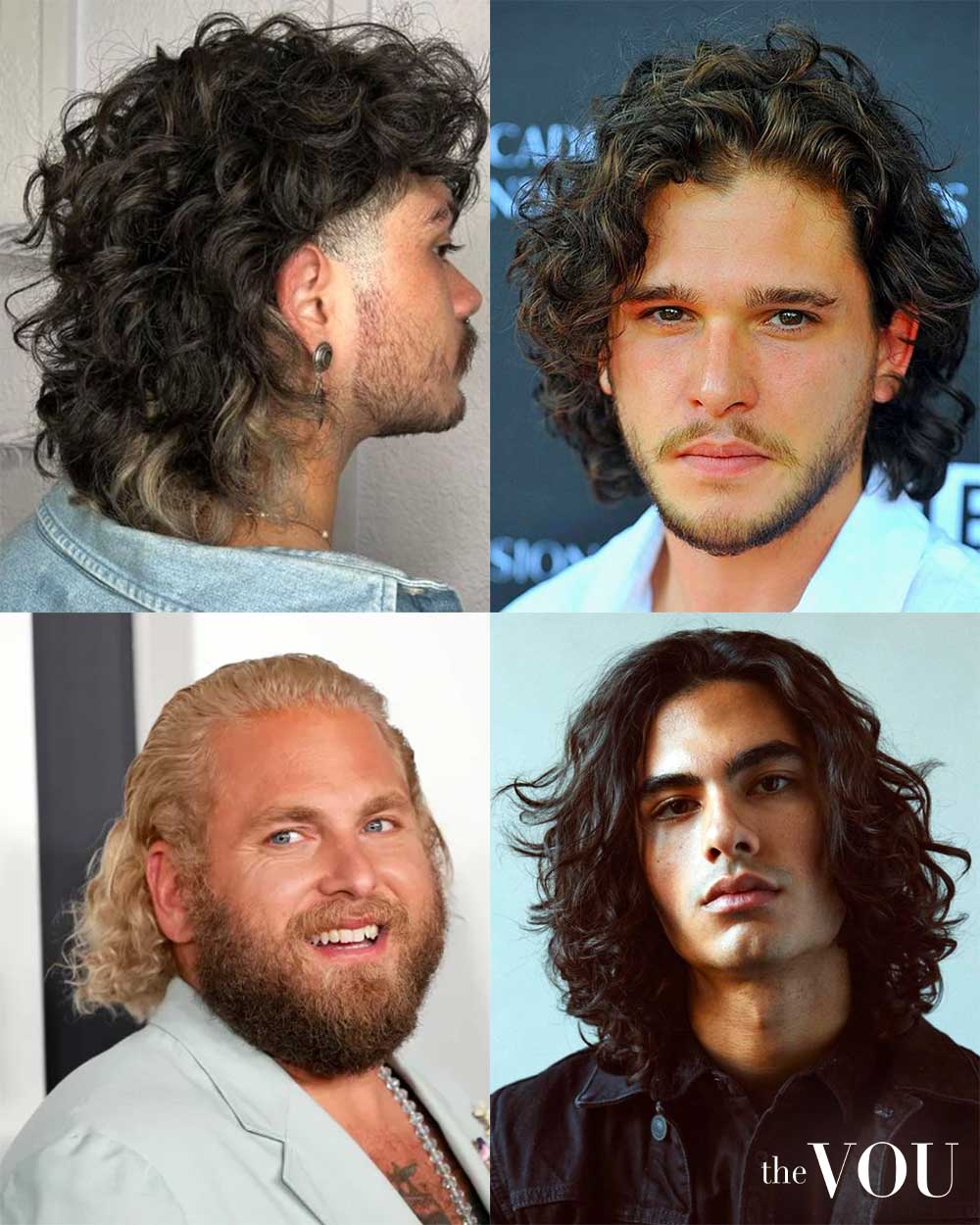 Men's Long Curly Hairstyle
