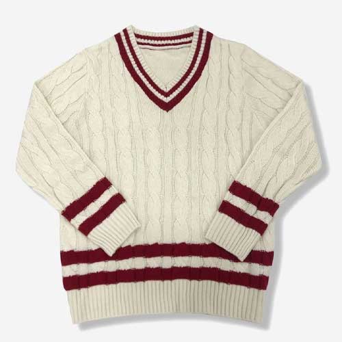 Men Cable Knit Cricket Sweater