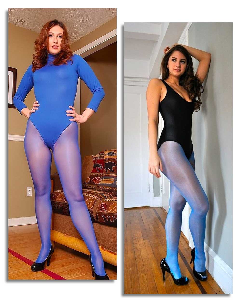 Leotards With Sheer Tights