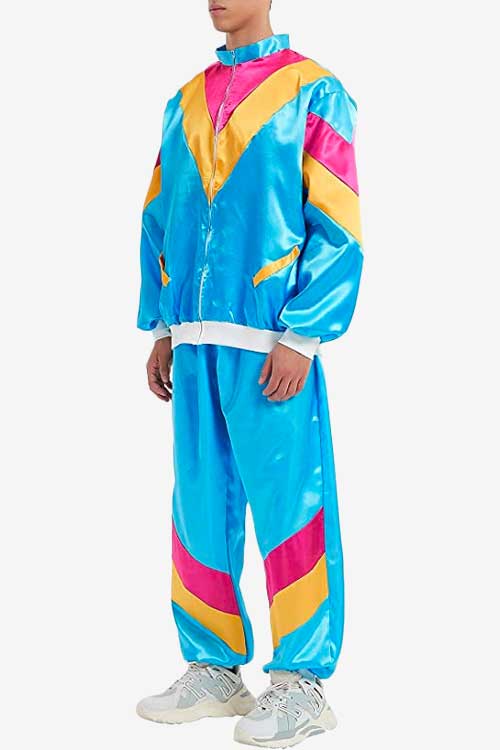 MIAIULIA Men's 80s Neon Shell Suit