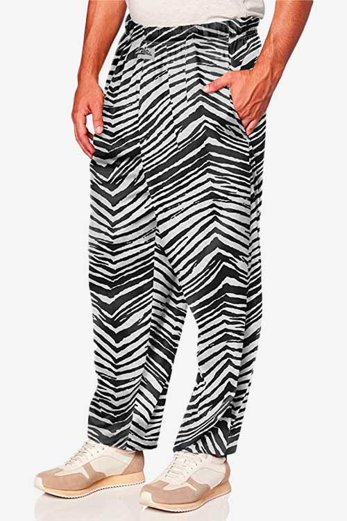 Zubaz Classic Zebra Printed Pants