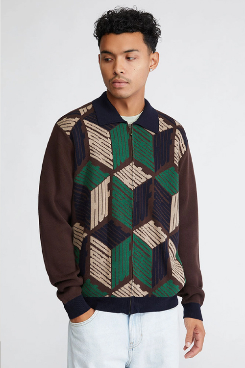 HUF Dimensions Zip Sweater