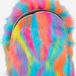 Rainbow Furry Mini Backpack