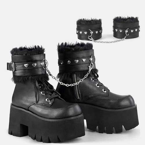 Ashes 57 Chained Platform Ankle Boot