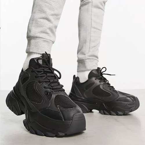 ASOS DESIGN chunky sneakers in black