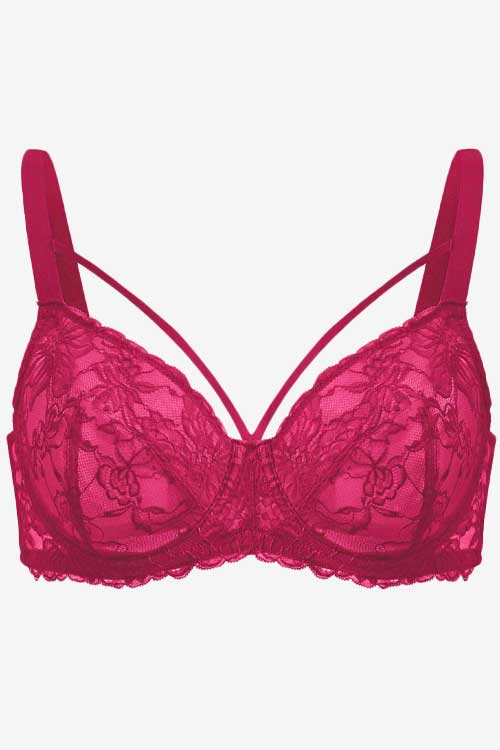 HSIA Red Sexy Unlined Strappy Bra