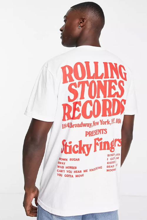 New Look Rolling Stones records t-shirt in white