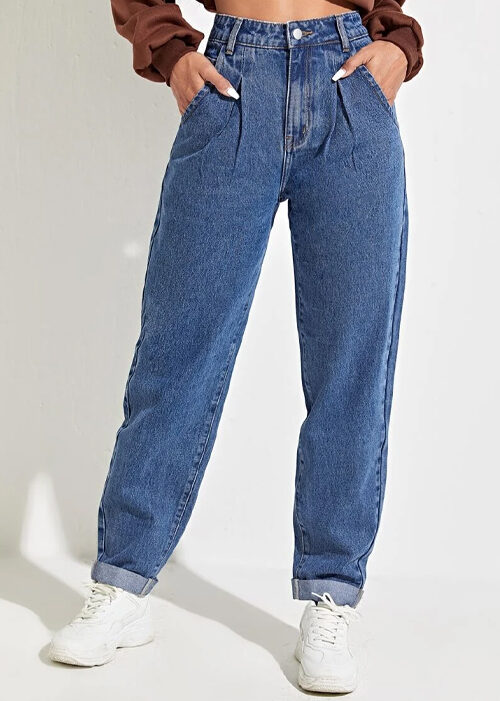 Slant Pocket Mom Fit Jeans