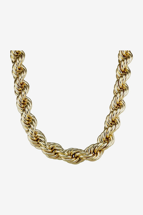 80s hip hop gold rope necklace