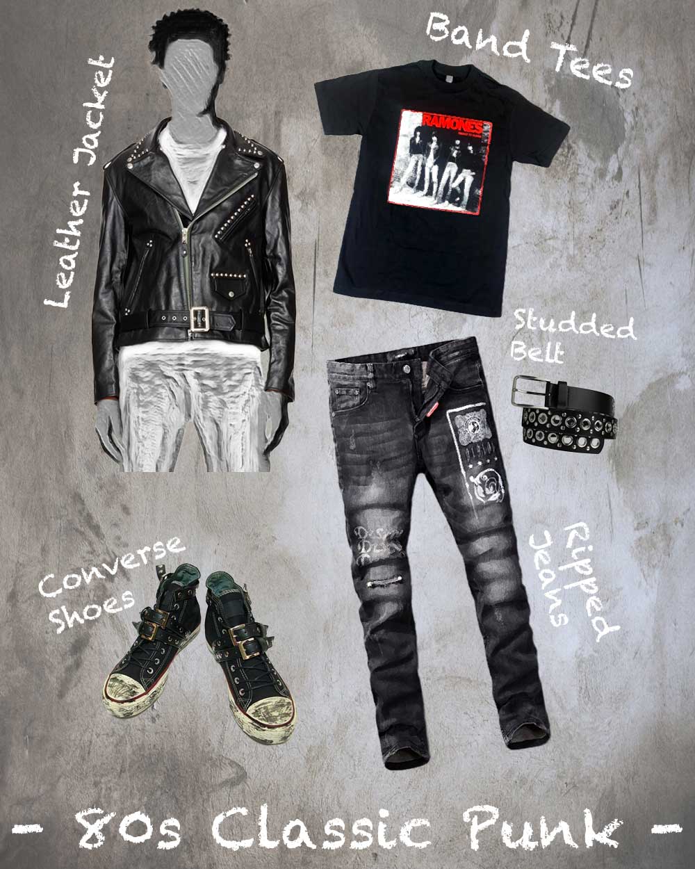 80s Classic Punk Fashion Style