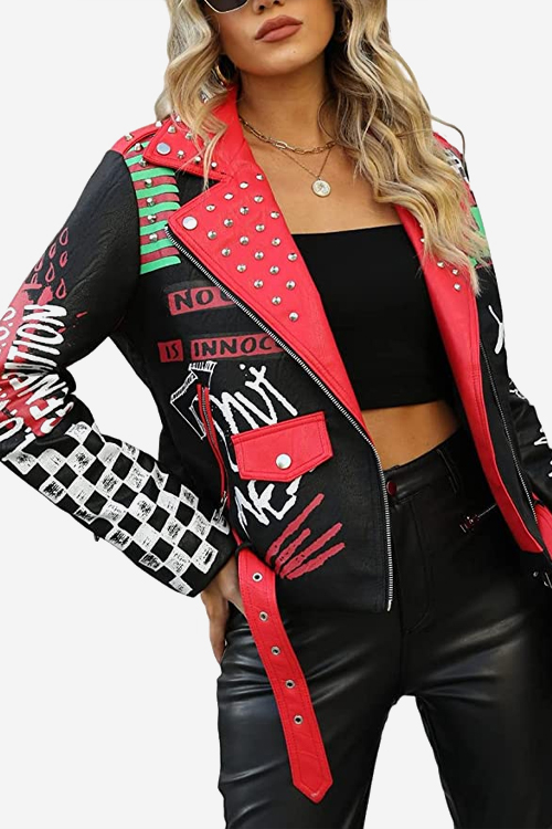  Faux Leather Jacket for Women
