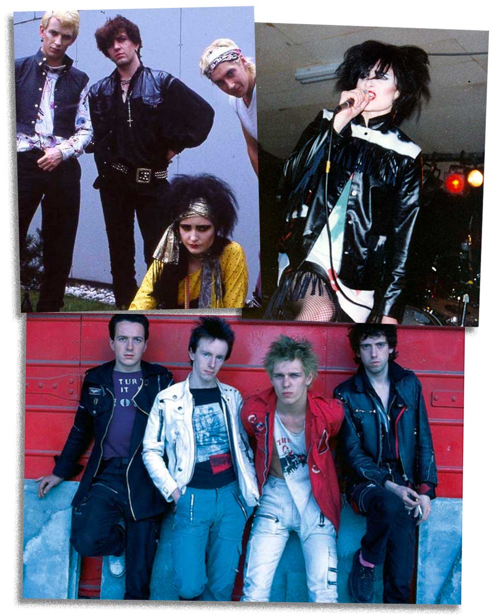 The Clash and Siouxsie and the Banshees 80s punk fashion 