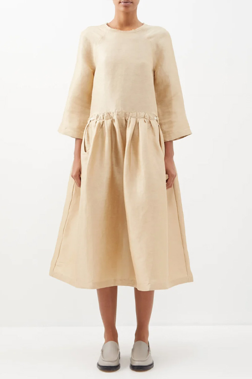 The Spinner linen-blend dress