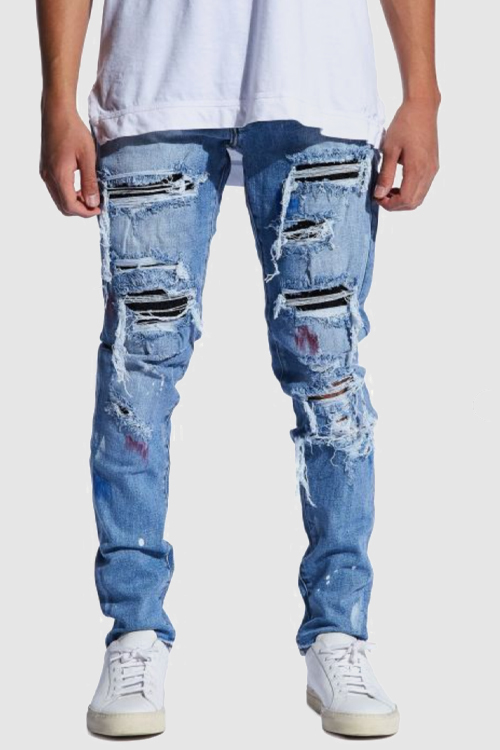 emblish ripped jeans 