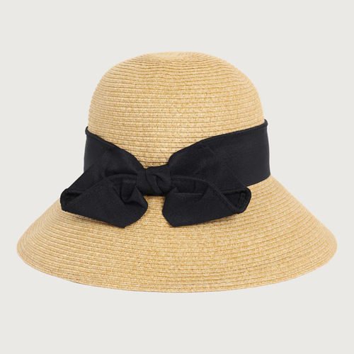 The Beige Straw Hat With Bow