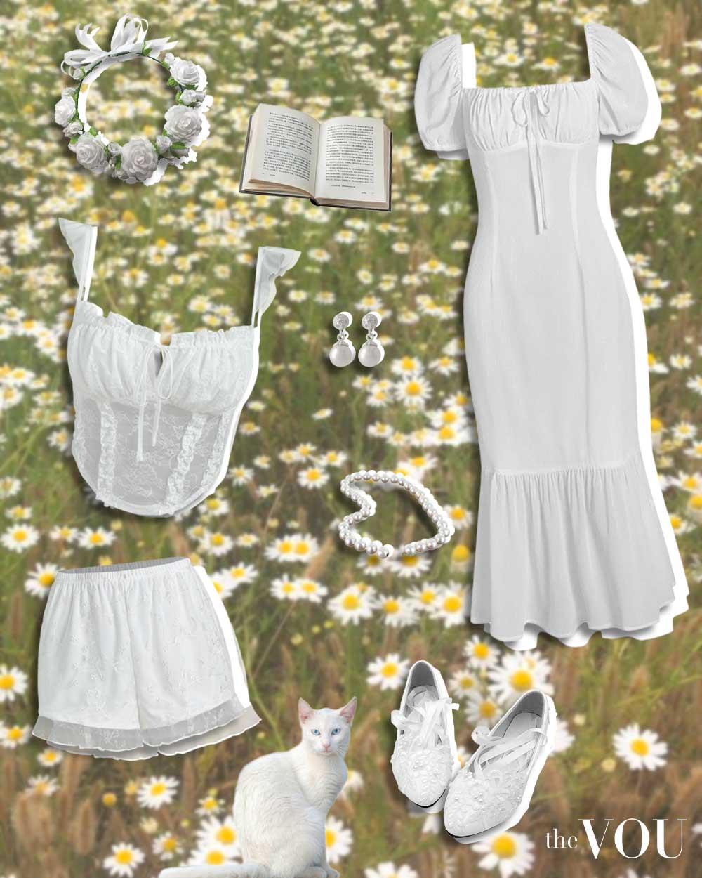 White Cottagecore Outfits