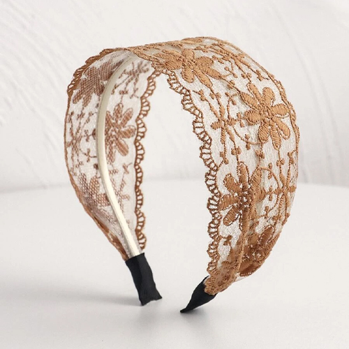  Floral Embroidered Romantic Style Headband