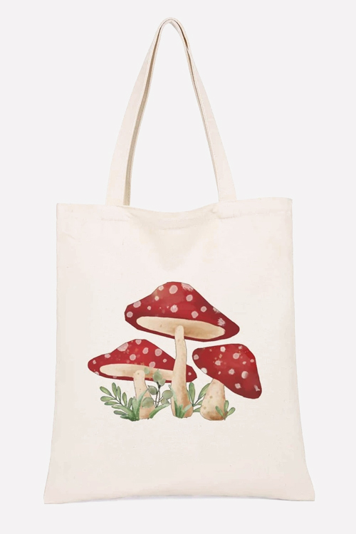Mushroom Graphic Shopper Bag