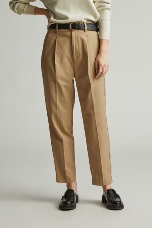 High waist tailored brown Pants