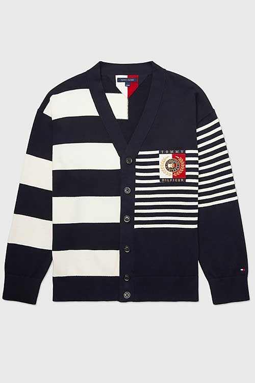 TOMMY MIXED STRIPE CARDIGAN