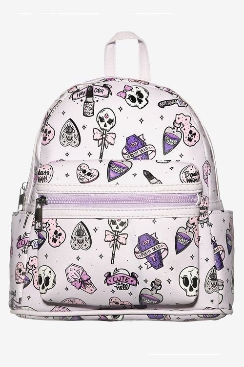 pastel spooky print Mini Backpack