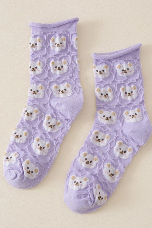 cute teddy socks