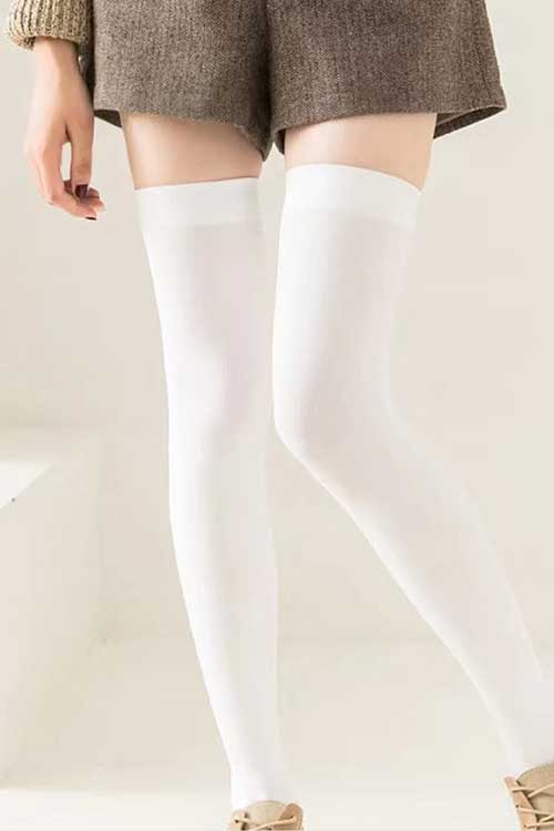 Solid Over The Knee Socks