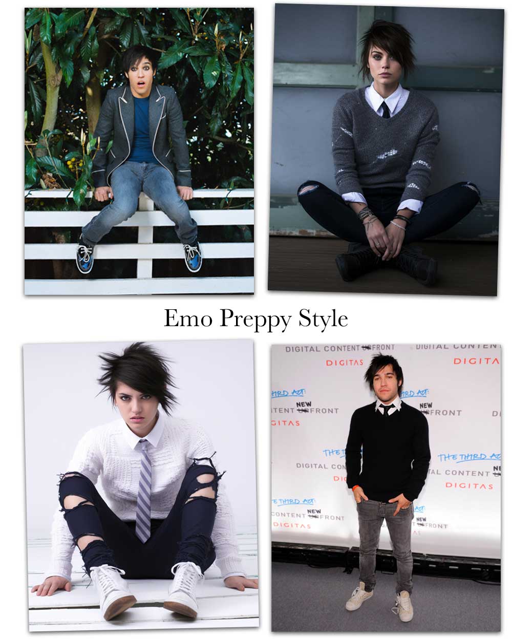 Emo Preppy Style fashion and outfits