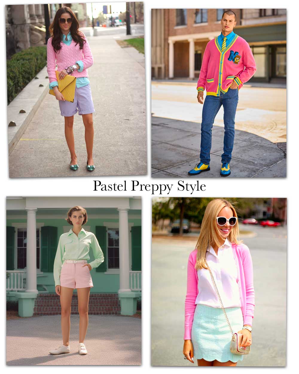 Pastel Preppy Style Fashion Outfits