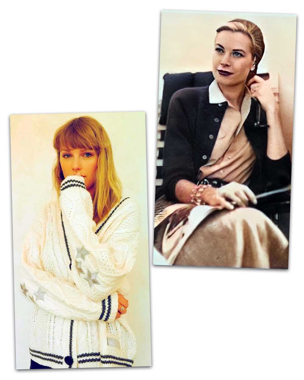 Preppy Cardigans Grace Kelly and Taylor Swift