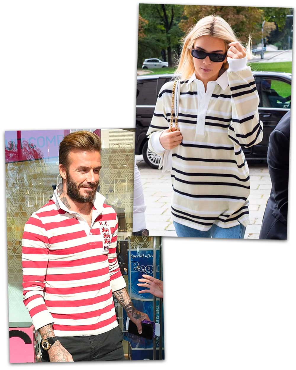 Preppy Rugby Shirts David Beckham and Kendall Jenner